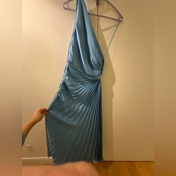 MANGO Women's Asymmetrical Pleated Dress - Picture 7 of 8